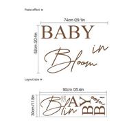 Baby in Bloom Gender Reveal Wall & Party Decals 13P39-B89/30*90cm*1 Sheet (No Bag) brown