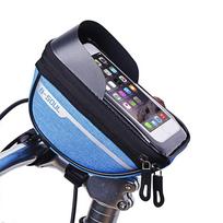 Bicycle Bag 1L Frame Front Top Tube Bike Bag Handlebar Touch Screen Cycling Bag Phone Holder Bicycle Accessories one size mėlyna