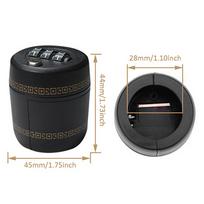 Kombinuotas užraktas vyno, likerio buteliui Vyno butelio kamštukas Butelio slaptažodžio kodinis užraktas buteliams nuo 26 mm iki 28 mm black