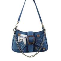 Grunge Hobo Rankinė Džinsinė Pečių Rankinė Pažasties Rankinė Vintažinė Kryžinė Rankinė Atsitiktinė Rankinė Moterims Merginoms Kasdieniams Išėjimams Gatvė mėlyna