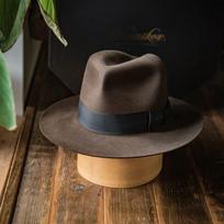 Prabangus vilnos veltinio fedoros skrybėlė Prancūziško stiliaus Unisex Nesenti Elegantiškas Rudens Žiemos Mada ruda