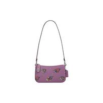 COACH shoulder bag Penny 21 rocket print hardware buckle turn-lock zipper card slot cow leather crossbody small size women's violet patchwork orchid auksas