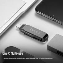 Lexar D400 Dual-Interface USB 3.2 Type-C Flash Drive gray
