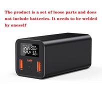 100W Greito įkrovimo Power Bank dėklų rinkinys su įtampos ir srovės indikatoriumi, lengvas surinkimas be baterijos, skirtas mobiliesiems įrenginiams 1 black