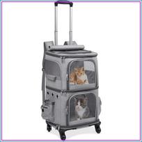 Extra Large Double-Compartment Pet Carrier Backpack with Wheels for Small Dogs and Cats, Rolling Carrier for 2 Cats, Perfect for Traveling, United States