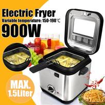 900W Elektrinė gruzdintuvė bulvytėms, 220-240V 1.5L, orkaitė, karštas puodas, keptos vištienos grilis, reguliuojamas termostatas, virtuvės gaminimas gray