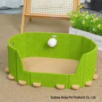 Two-Layer Cat Nest Bed: Multi-Level Felt Cave for Kittens gray