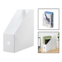 Desk Organizer Stationery Storage Box Document File Stand Rack Holder White Straight B white