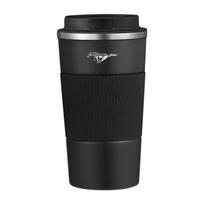 Automobilio lipdukas 500 ml termosinė puodelis dviguba sienelė 304 nerūdijančio plieno kavos puodelis arbatos vakuuminis Ford Mustang universalus didelis dydis Mustang black
