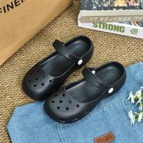 Baleto Stiliaus EVA Croc Batai Moterims Vasaros Atvirais Pirštais Išoriniai Drabužiai Minkštas Padadas Neslystantys Sandalai Universalūs Madingi Batai 36 juoda