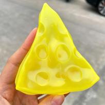 Plasticity Cheese Coconut Oil Squishy Toy Super Soft Triangular Cheese Stress Relief Sensory Toy ASMR Squeeze Anti-Stress Gift