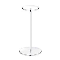 Waterproof Wig Display Stand Elegant All Match Transparent Cap Storage Shelf with Stable Base Home Decor 30cm gray