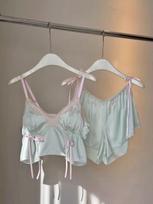 Emotional Lingerie: Fun & Sexy Japanese-Style Bow Camisole and Pajama Set One Size