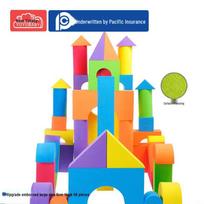 Youyoubeibei Kids' 48-Piece Soft EVA Foam Building Blocks