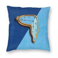 Salvador Dali Persistence Of Memory Square Pillowcase Polyester Linen Velvet Creative Zip  Throw Pillow Case Bed Cushion Cover 30x30cm blue