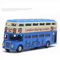 Londono dviaukštis autobusas lydinio modelis automobilis Diecasts metalo lydinio automobilio modelis simuliacija garsas šviesa kolekcija berniukų žaislas dovana A956 beige