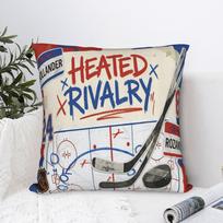Heated Rivalry Pillowcase Polyester Cushion Cover Decorative Hockey Romance Throw Pillow Case Cover Bedroom Zipper 40*40Cm 30X30CM