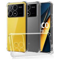 Transparent TPU Case for Xiaomi Poco X6 Pro X5 X4 NFC F5 F4 GT M5 M4 5G Protective Cover Shockproof Shell Bumper Coque Fundas For Poco X6 skaidri