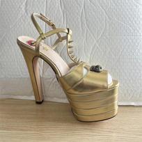 Fashion Brand Sexy Rivet 16cm High Heel Sandals Platform Party Wedding Ball T-stage Women Shoes High Quality Large 43summer Female Shoes 34