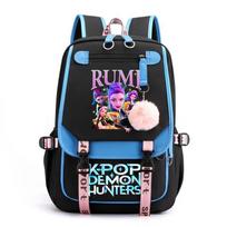 Kids Girls Kpop Zoey Mira Rumi Derpy Sajaboys Printed Student School Bag Casual Big Backpack 46*28*14cm