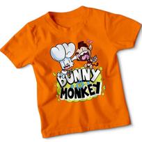 New Bunny Vs Monkey Kids Tshirt Cartoon Story Book Day Children Xmas Tee Gift 100