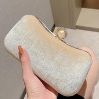 Celebrity dinner clutch bag Women's banquet small bag with evening dress handbag Evening dress party cheongsam handbag abrikosas