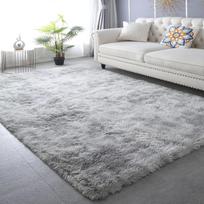 2027 Thick Area Rug Light Grey Fluffy Shag for Bedroom Ultra Soft Plush Fuzzy Washable Carpet for Living Room Dorm Nursery Shaggy Kids Baby Girls Boys 40x60cm (make doormat)