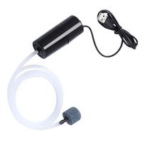 5V 1W mini akvariumo deguonies oro siurblys žuvų bakas USB tylus oro kompresorius nešiojamas žvejybos deguonis juoda