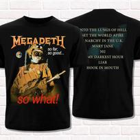 Megadeth  So Far, So Good... So What!  T-Shirt Unisex Cotton Short Sleeve High Street Streetwea XL black