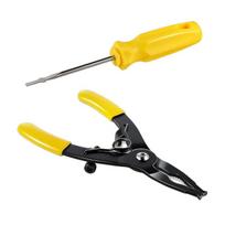 2 dalių purkštukų galvučių reguliavimo įrankių rinkinys su nuėmimo ir ergonomišku atsuktuvu drėkinimo sistemai prižiūrėti 1 yellow