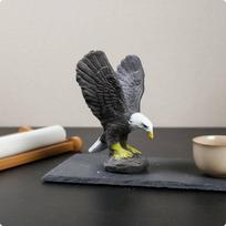 Lavender Clay Bird Statue Collectible Figurine Painted