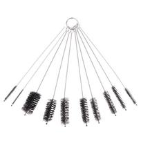 10Pcs/Set Coffee Machine Brush Bottle Tube Straw Cleaner Jewelry Cleaningbrushes Black