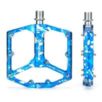 Gewage Aluminum Platform Bicycle Pedals 3 Sealed Bearings Blue