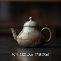 Įtrūkusi glazūra Rankomis tapytas Persikų arbatinukas Japoniško stiliaus Rankų darbo arbatinukas Rankų darbo puodas Arbatos virimo virdulys Kavinėms Dovanos 110ml gray