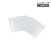 100 vnt./maišelis PE plastikiniai pakavimo maišeliai Ziplock maišelis Tablečių pakavimo maišelis Sustorintas pakavimas Sandarinimo maišelis Papuošalų maišelis 2X3Cm 2.5X3Cm 3.5X5Cm white