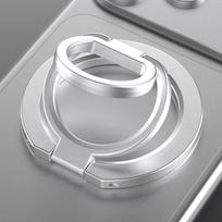 New Double-sided Magnetic Phone Holder for Magsafe 360 Degree Rotation Folding Phone Magnet Stand for iPhone 17 16 Samsung white