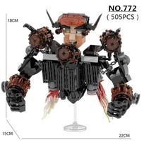 505pcs/set Horror Game Skibidi Toilet Series Building Blocks Updated G-Man Leader MOC Bricks DIY Toys For Kids Christmas Gifts black