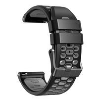Watch Strap for Garmin Venu X1 Sport Silicone Bracelet Venu X1 Watchband For Ticwatch Pro 5/5 Enduro/Zeblaze Ares 3 Wristband For Garmin Venu X1 juoda pilka spalva