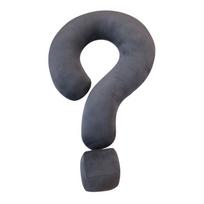 Cute Dopamine Question Mark Pillow Plush Toy Large Geometric Symbol Sofa Pillow Neck Pillow dark gray