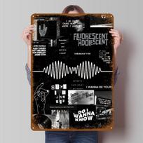 Arctic Monkeys Koliažas Skardos ženklai Muzikos plakatas Namų dekoravimas Svetainė Individualus metalinis ženklas sienos meno dekoravimui Baras 7.9x11.8In(20x30cm)