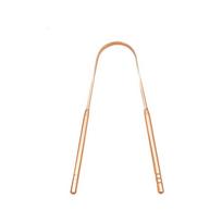 4Colors Stainless Steel Tongue Scraper Metal Tongue Fresh Breath Cleaning Coated Toothbrush Oral Hygiene Scrapper Cleaning Tools rožinio aukso spalvos