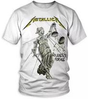 METALLICA CD viršelis IR TEISINGUMO VISIEMS Oficialus BALTAS MARŠKINĖLIS MED Naujas žaibo nužudymas Unisex Marškinėlis L white