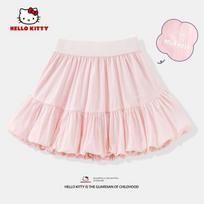 Hello Kitty Girls' Flower Bud Skirt, Children's Skirt, Short Skirt, Pink Sweet Princess Skirt, Elegant Half Skirt Baby Powder 110
