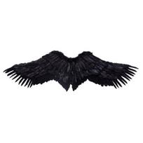 Angel Wing vyrams Moterų rankų darbo plunksnų sparnai Cosplay kostiumo rekvizitas Helovino vakarėlio scenos šou aksesuaras S juoda