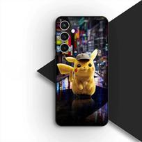 P-Pokemons GO Gengar P-Pikachus Psyduck Phone Cover for Samsung Galaxy S25 S24 S23 FE Ultra Plus S7 Edge S25+ S23+ A56 5G Case Galaxy S25 Edge gray