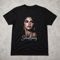 Selena Gomez T Shirt Pop Star Graphic Tee Adults Kids Black Gift L brown