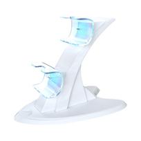 Dual Quick Charging Stand for PS5 DualSense Controllers – PS5 Accessory with Blue LED Lights white