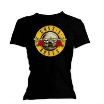 Guns N' Roses Ladies T-Shirt: Classic Bullet Logo (Skinny Fit) (XXXX-Large) XL yellow
