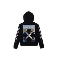 OFF WHITE Edouard Manet Plaukiojanti studija Strėlės Užtrauktuku su gobtuvu OMBE001G20FLE0011088 M juoda