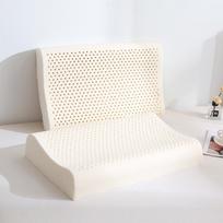 Tailandas Vaikiška lateksinė kaklo atraminė pagalvė - Vilko danties dizainas Children's Pillow; 27x44cm beige